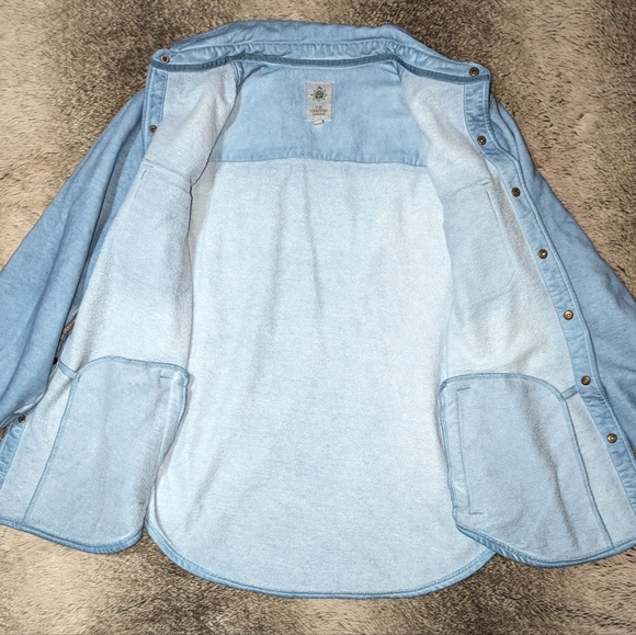 The Territory Ahead Shacket Shirt Long Sleeve Blue Women's Large - Picture 3 of 7